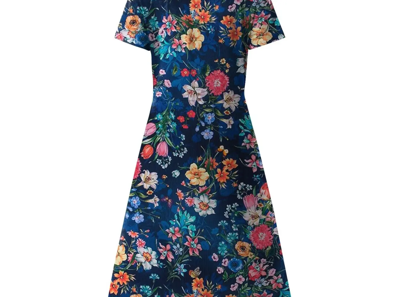 Billede 2 - print kjole med blomster/størrelse Medium