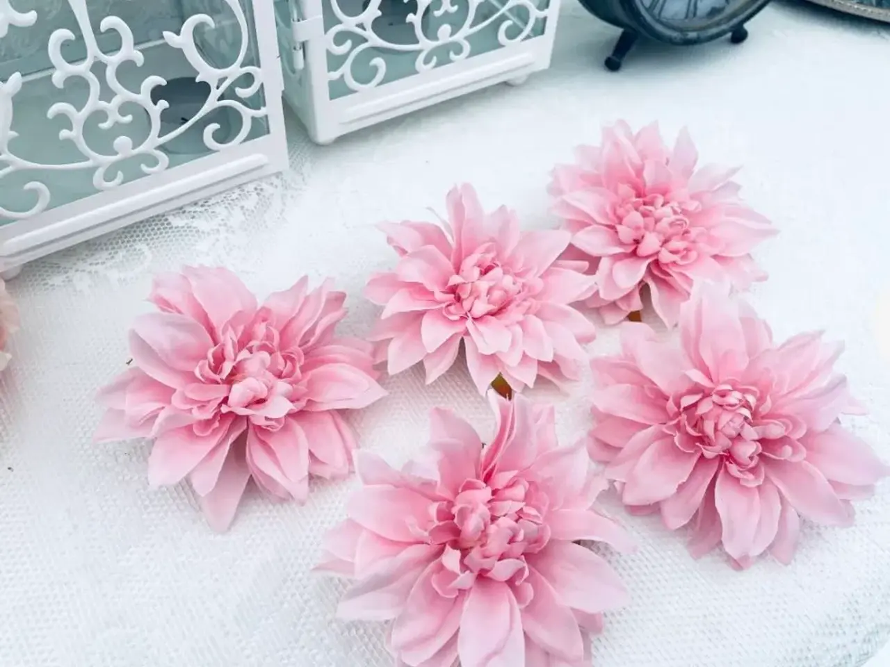 Billede 1 - Kunstig blomster lyserøde 5 stk. 