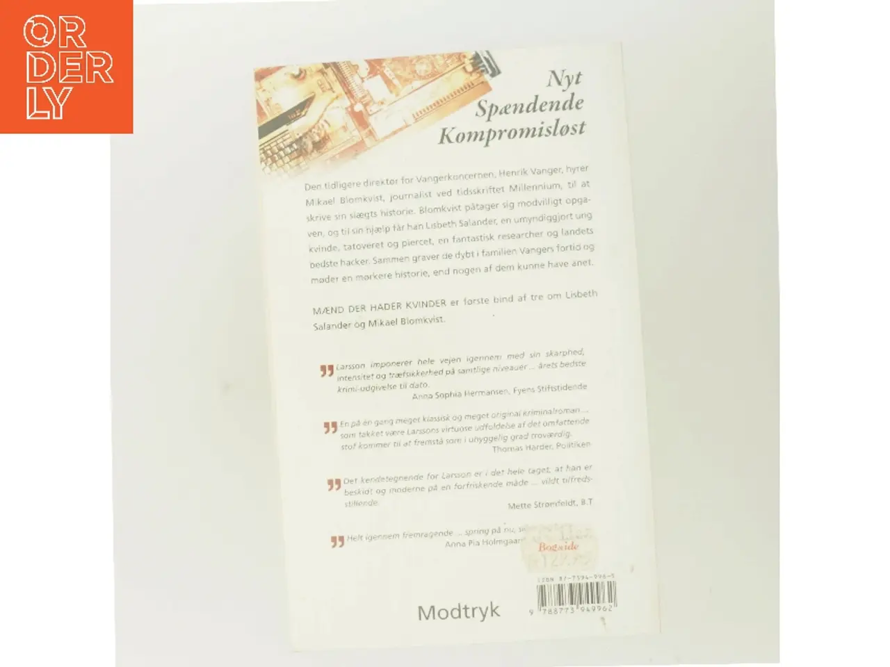 Billede 3 - Mænd der hader kvinder af Stieg Larsson (Bog)
