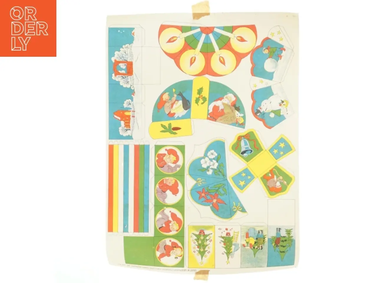 Billede 7 - Vintage papirklip, jule klip (str. 46x34 cm)