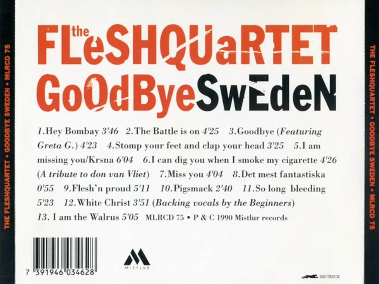 Billede 2 - The Fleshquartet* – Goodbye Sweden – CD