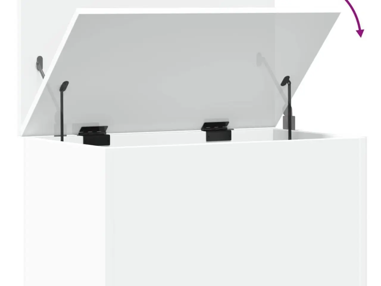 Billede 8 - Opbevaringsboks med låg 60 x 35 x 35 cm - hvid