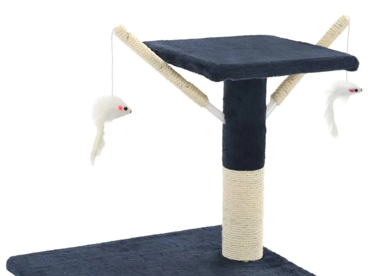 Billede 6 - Kradsetræ til katte 138 cm - mørkeblå med sisal-kradsestolper
