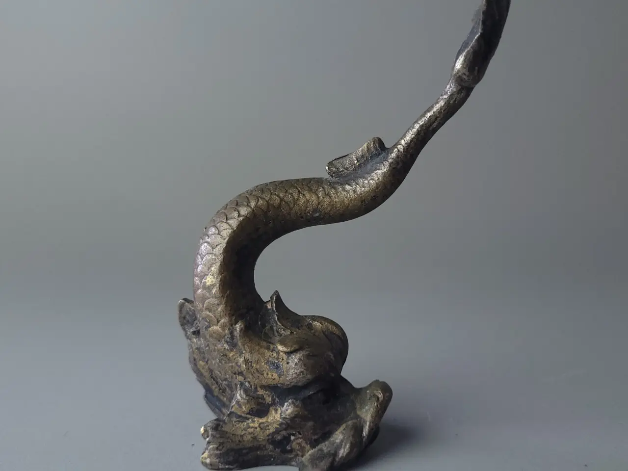 Billede 3 - ⭐️· Unik Antik Bronzefigur af Fisk/Søvæsen