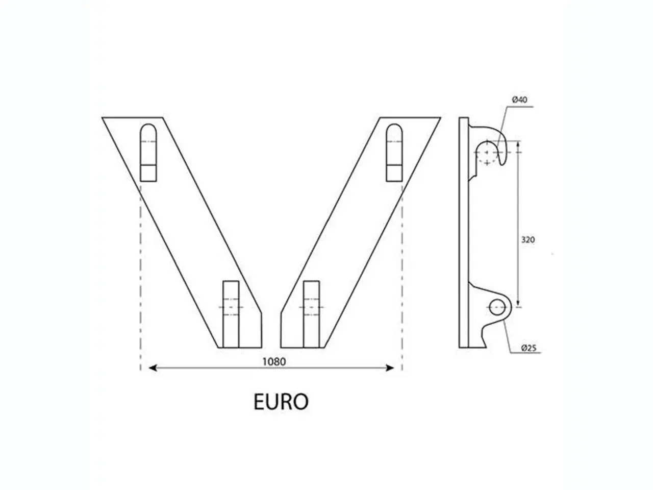 Billede 1 - Limas SE 2.5Ton pallegafler med eurobeslag på