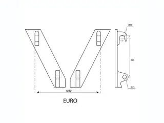 Limas SE 2.5Ton pallegafler med eurobeslag på