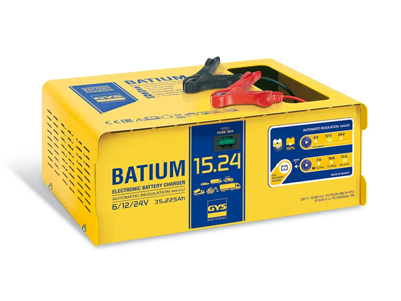 Billede 1 - GysFlash BATIUM 15.24 15Ampere`s automatisk oplader til 6/12/24 V batterier