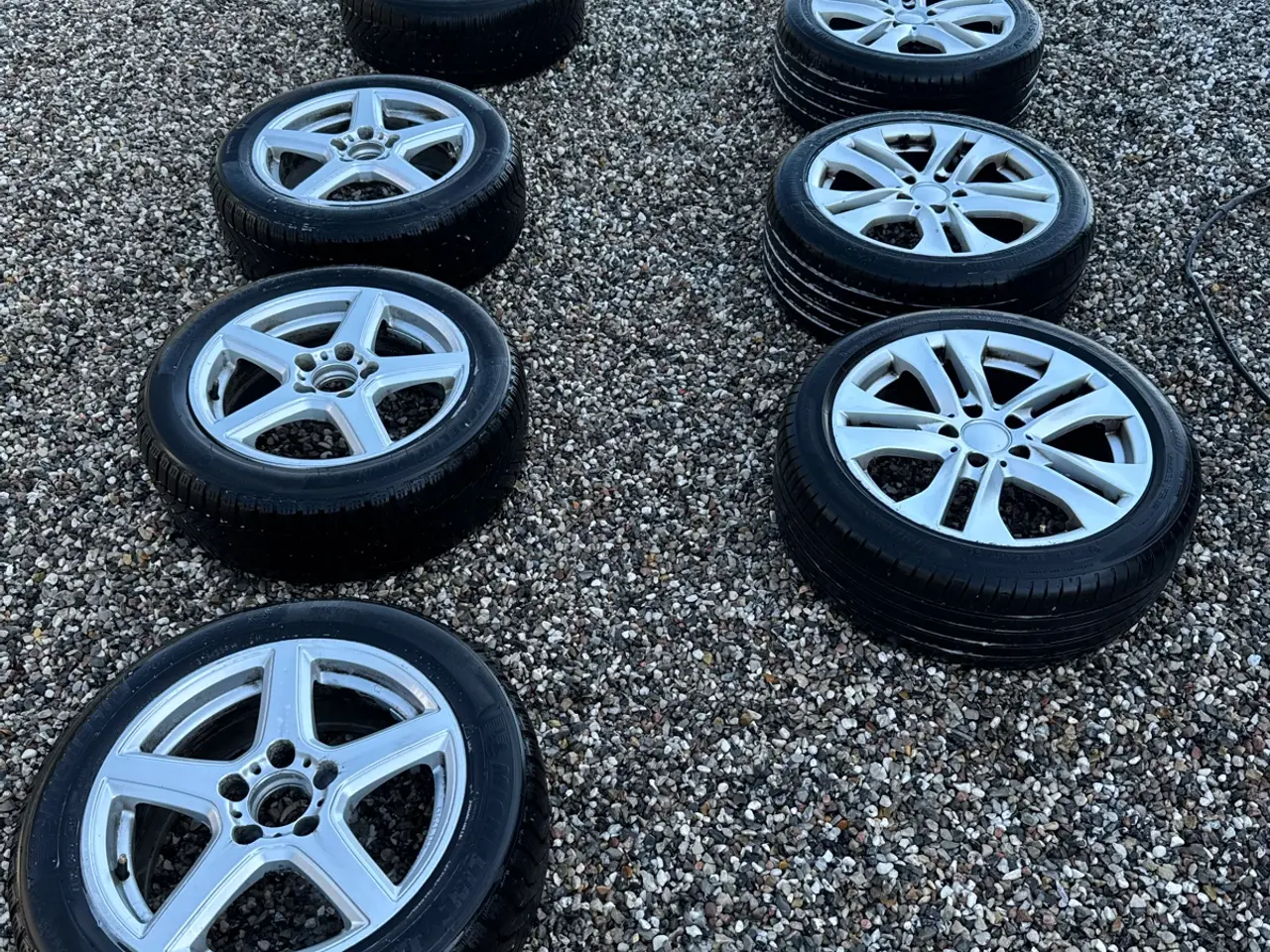 Billede 1 - Mercedes alufælge med sommer og vinterdæk