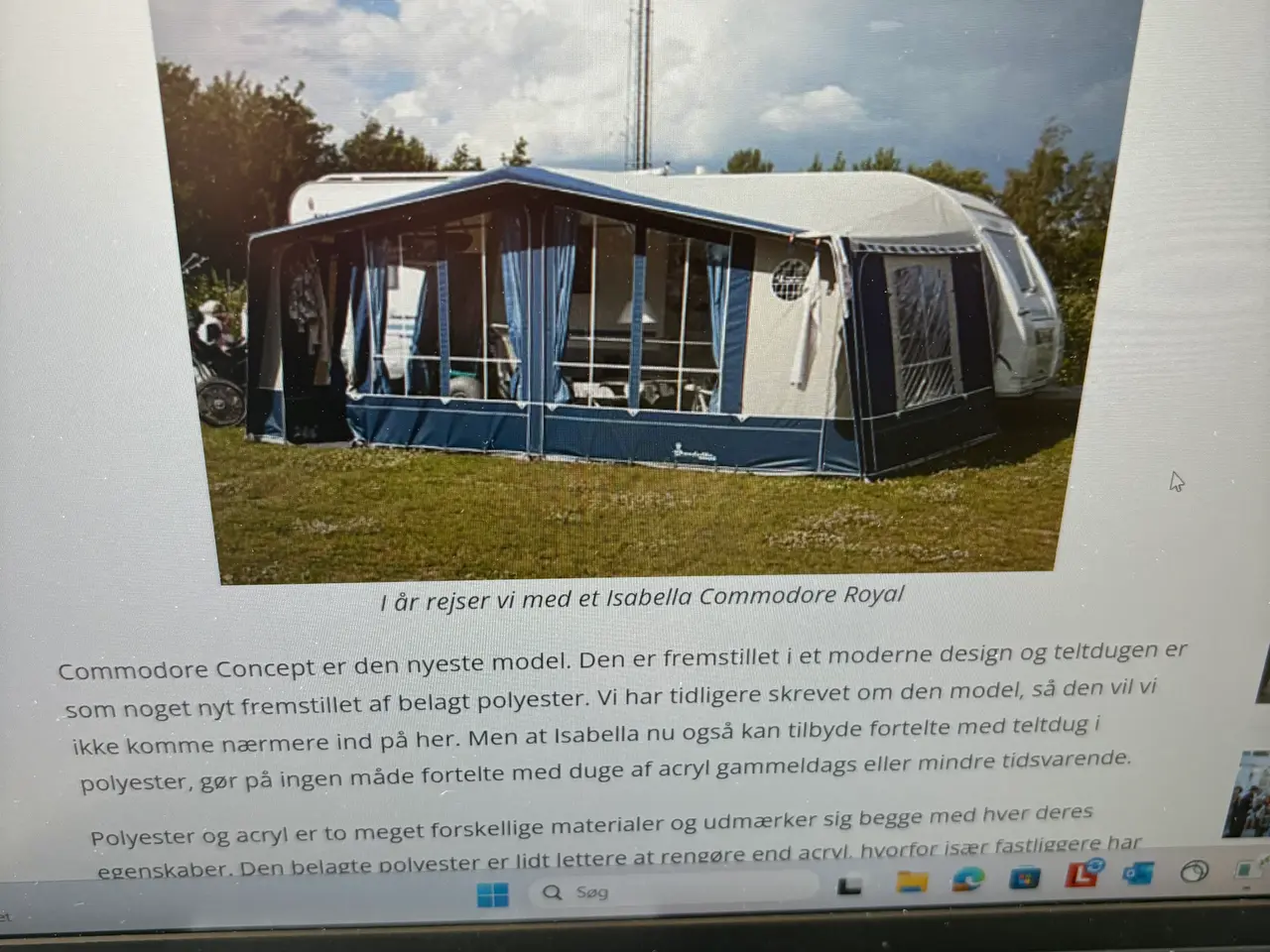 Billede 1 - Campingvogn, fortelt og tilhørende markise sælges