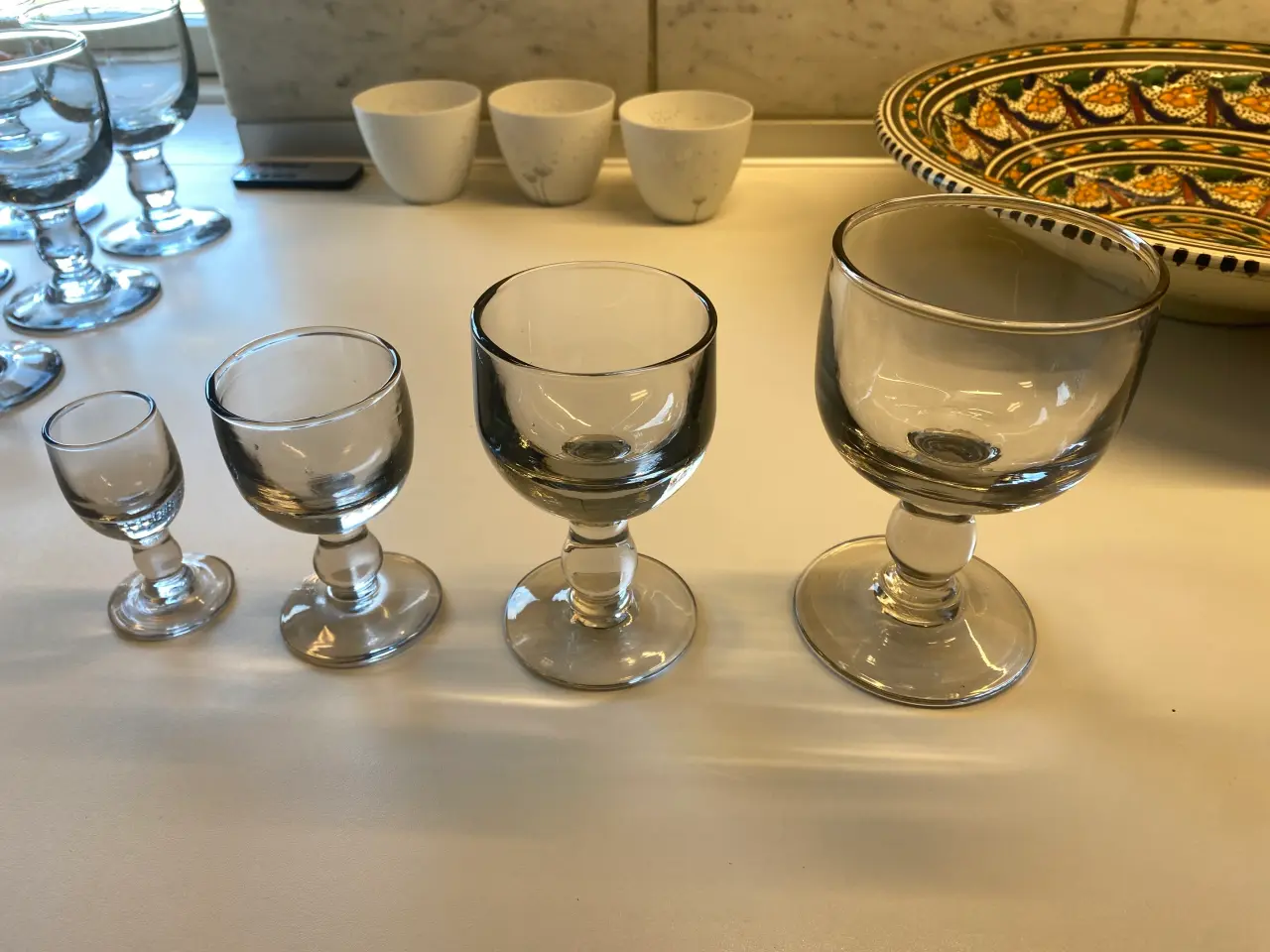 Billede 1 - Vintage mundblæste glas