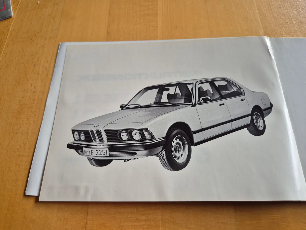 Billede 2 - Instruktionsbog BMW E23.