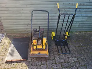Pladevibrator fra 2015,sælge med sækkevog og gummi