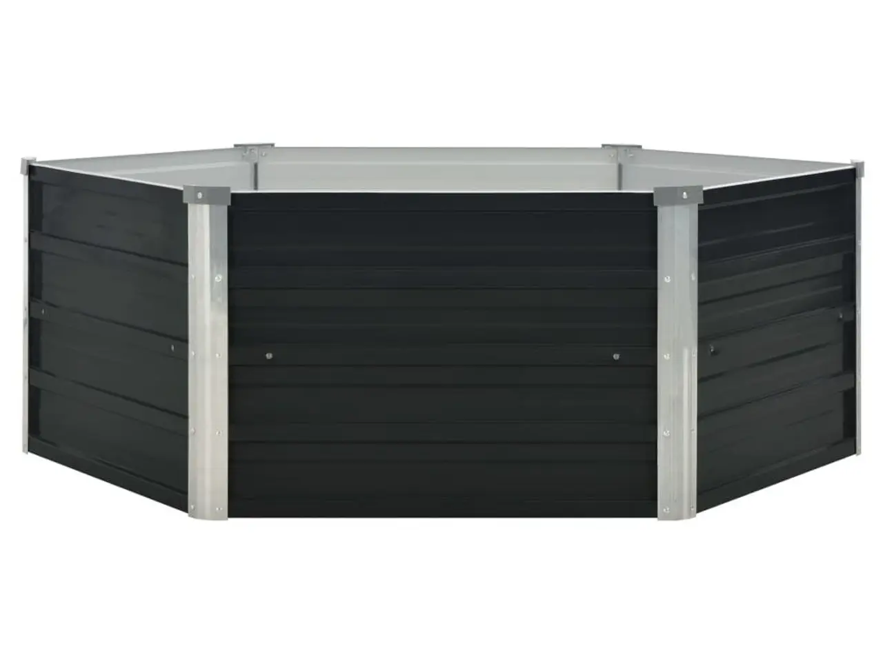Billede 2 - Hævet plantekasse 129 x 129 x 45 cm - antracitgrå