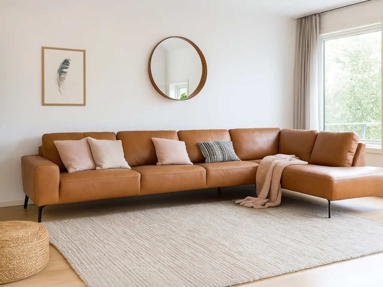 Billede 1 - Hjort Knudsen Copenhagen læder Hjørnesofa Højrevendt