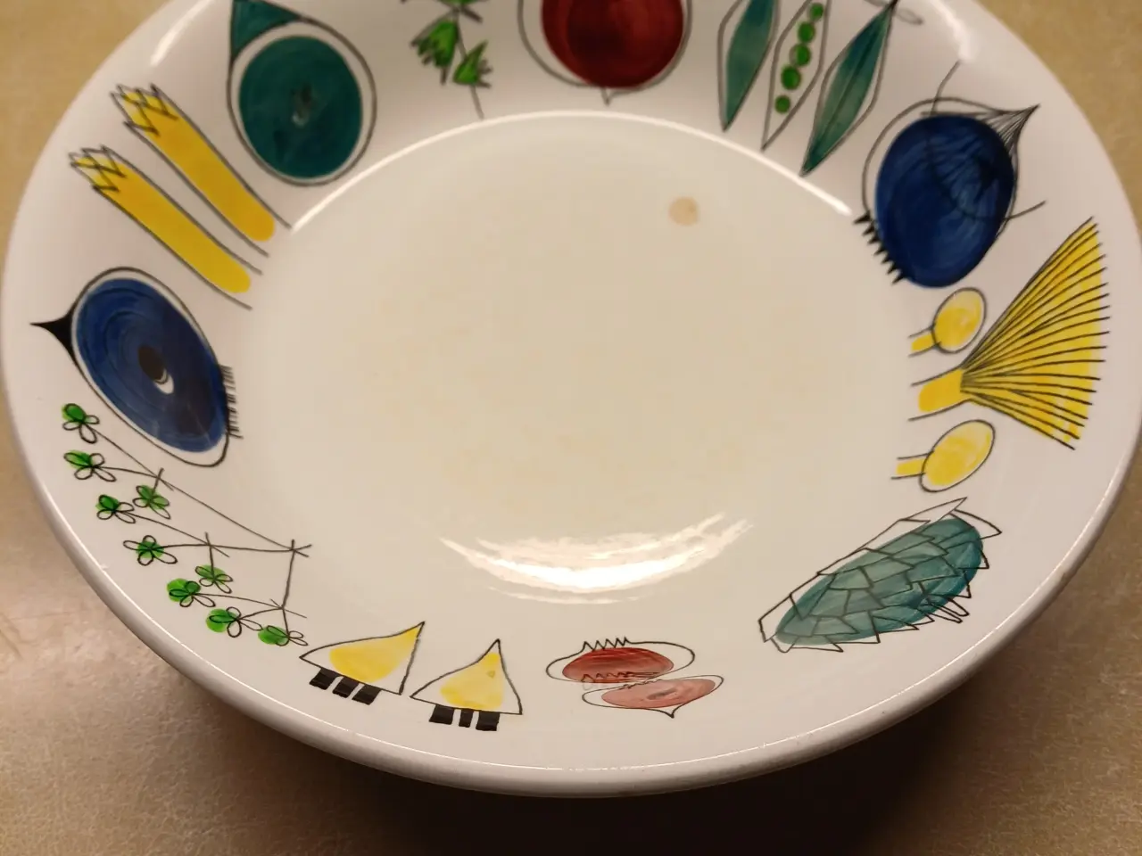 Billede 3 - Rörstrand Picnick fad vintage handpainted
