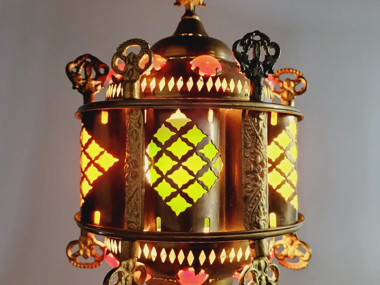 Billede 4 - ⭐️· Vintage Bordlampe i Messing med Onyxfod