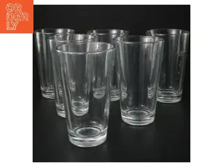 Sæt med 6 drikkeglas (str. 6 stk Ø 8 cm længde 13 cm)