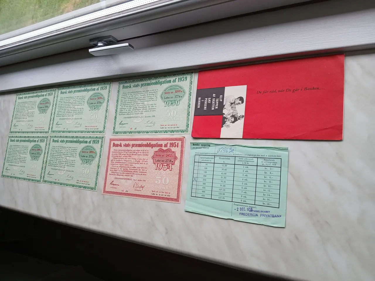 Billede 1 - Dansk stats-præmieobligationer 1954 og 1959
