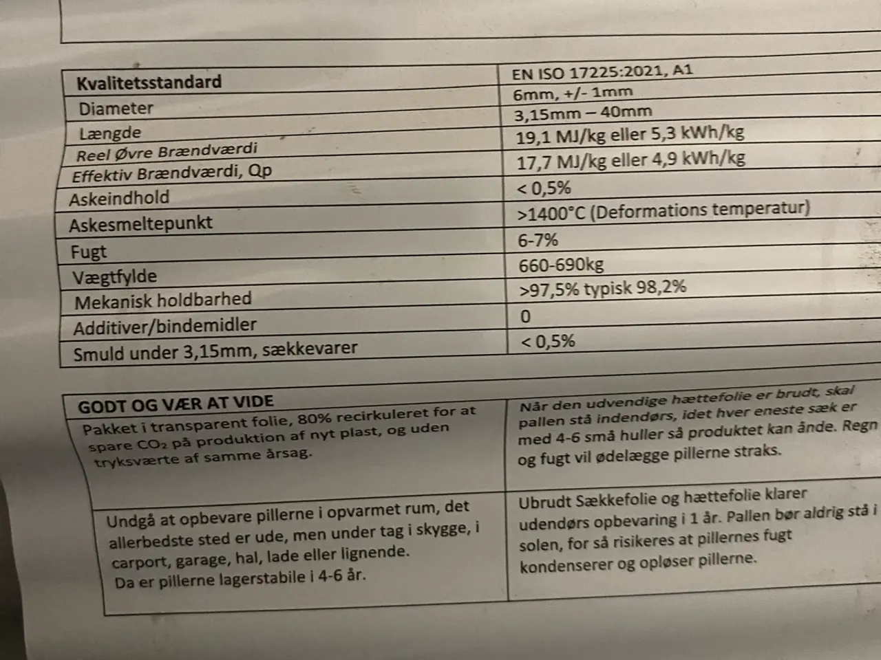 Billede 3 - 6 mm kvalitets træpiller 896 kg
