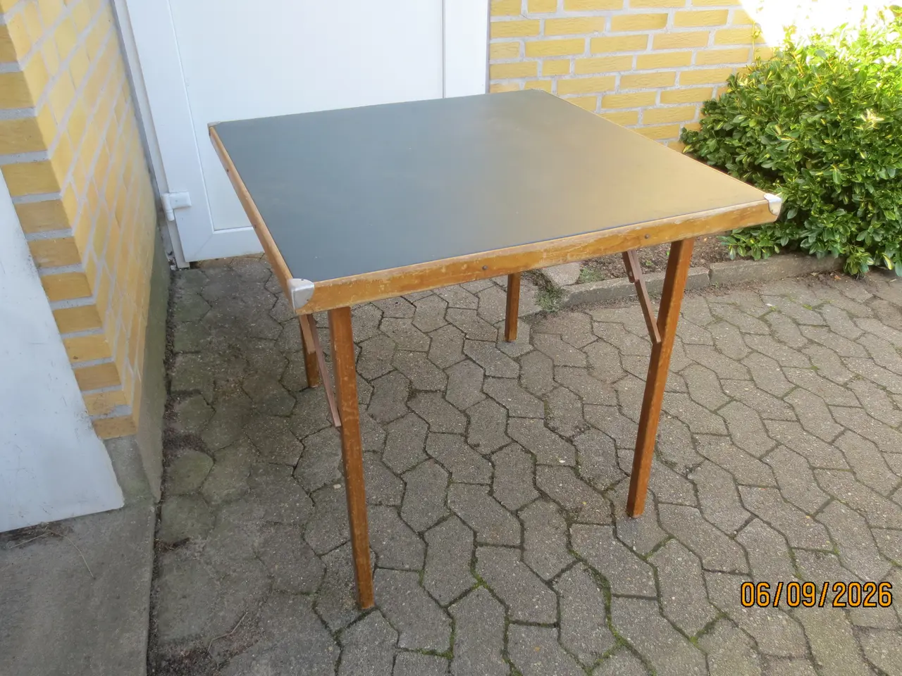 Billede 5 - 1 stk Retro Spillebord med Læderdug