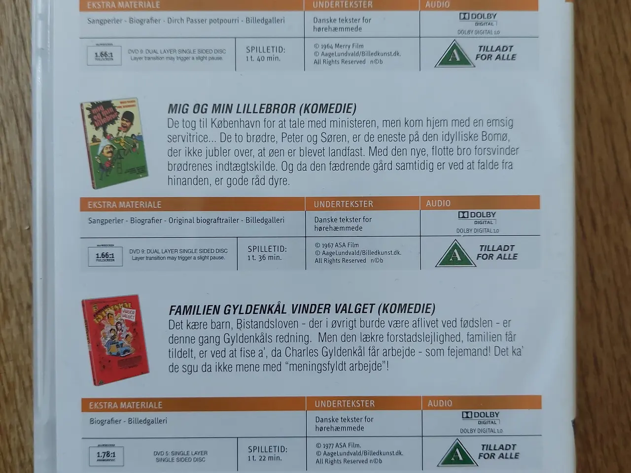 Billede 2 - Film kup boks - Tre danske film