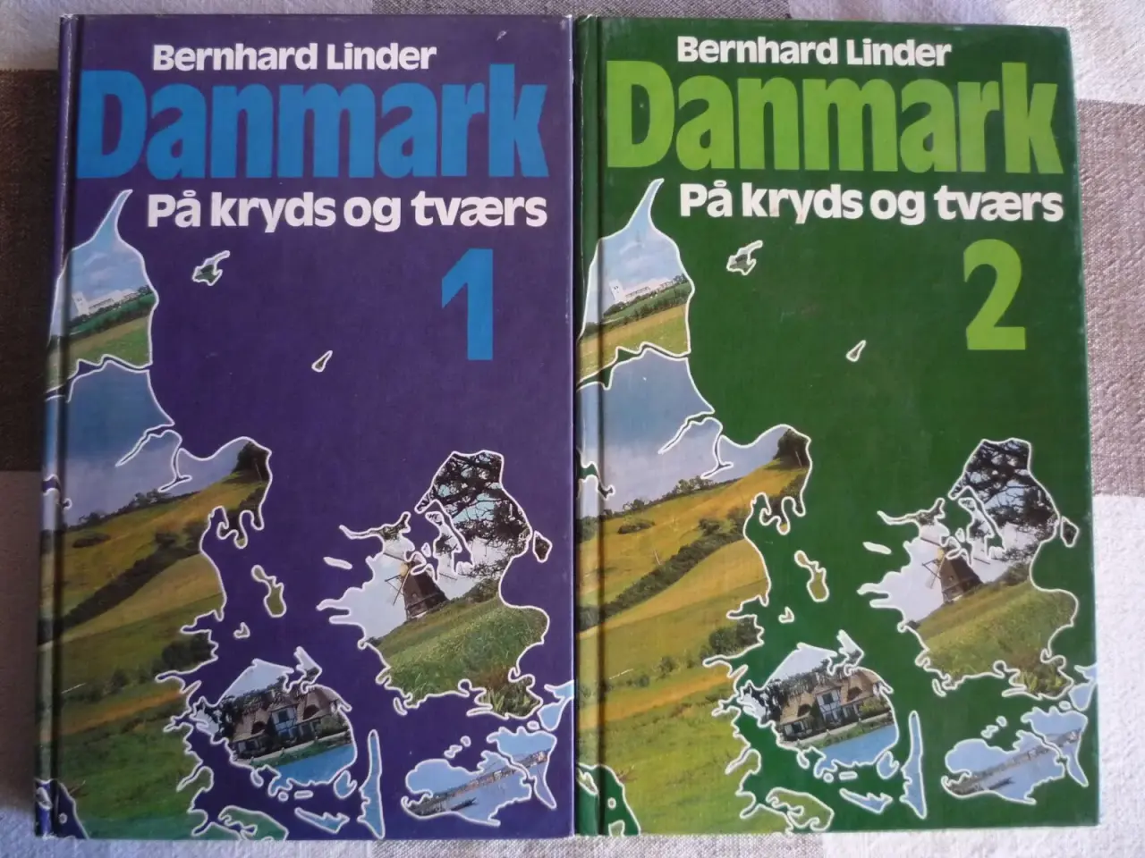 Billede 1 - Danmark på kryds og tværs, bind 1 og 2