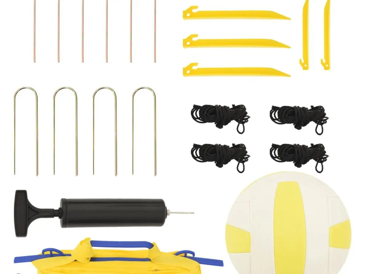 Billede 6 - Volleyballnet 823 × 244 cm i PE - gul/sort med tilbehør