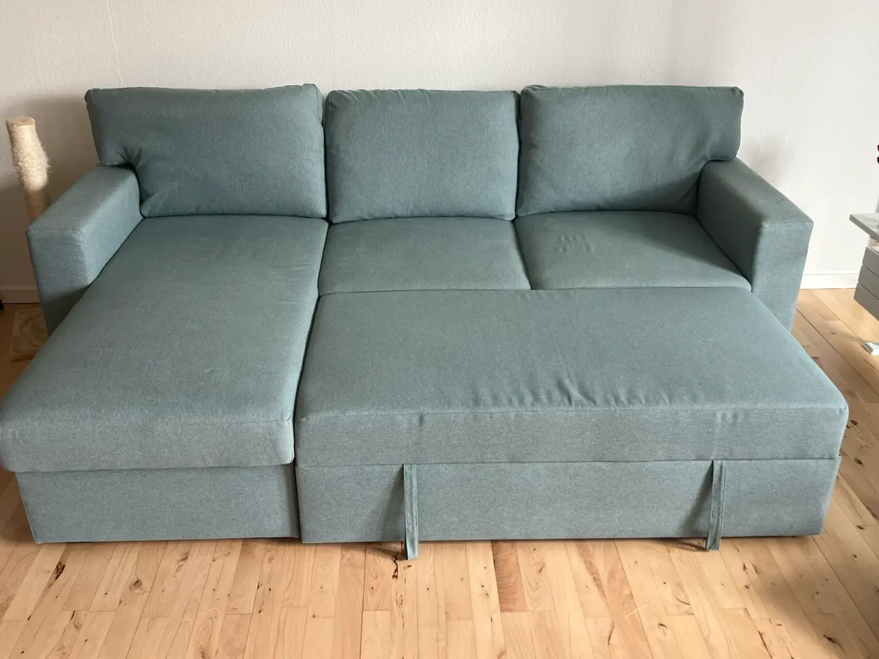 Billede 8 - Sovesofa med chaiselong i farven lys turkisgrå