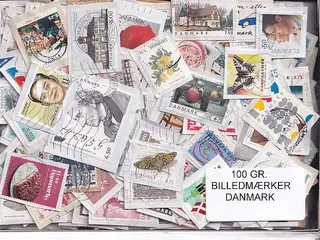 Danmark 100 g. Billedmærker Enkeltklip - Ny varer hjemkommet 31 - 10 - 2024 - Flot Parti !!