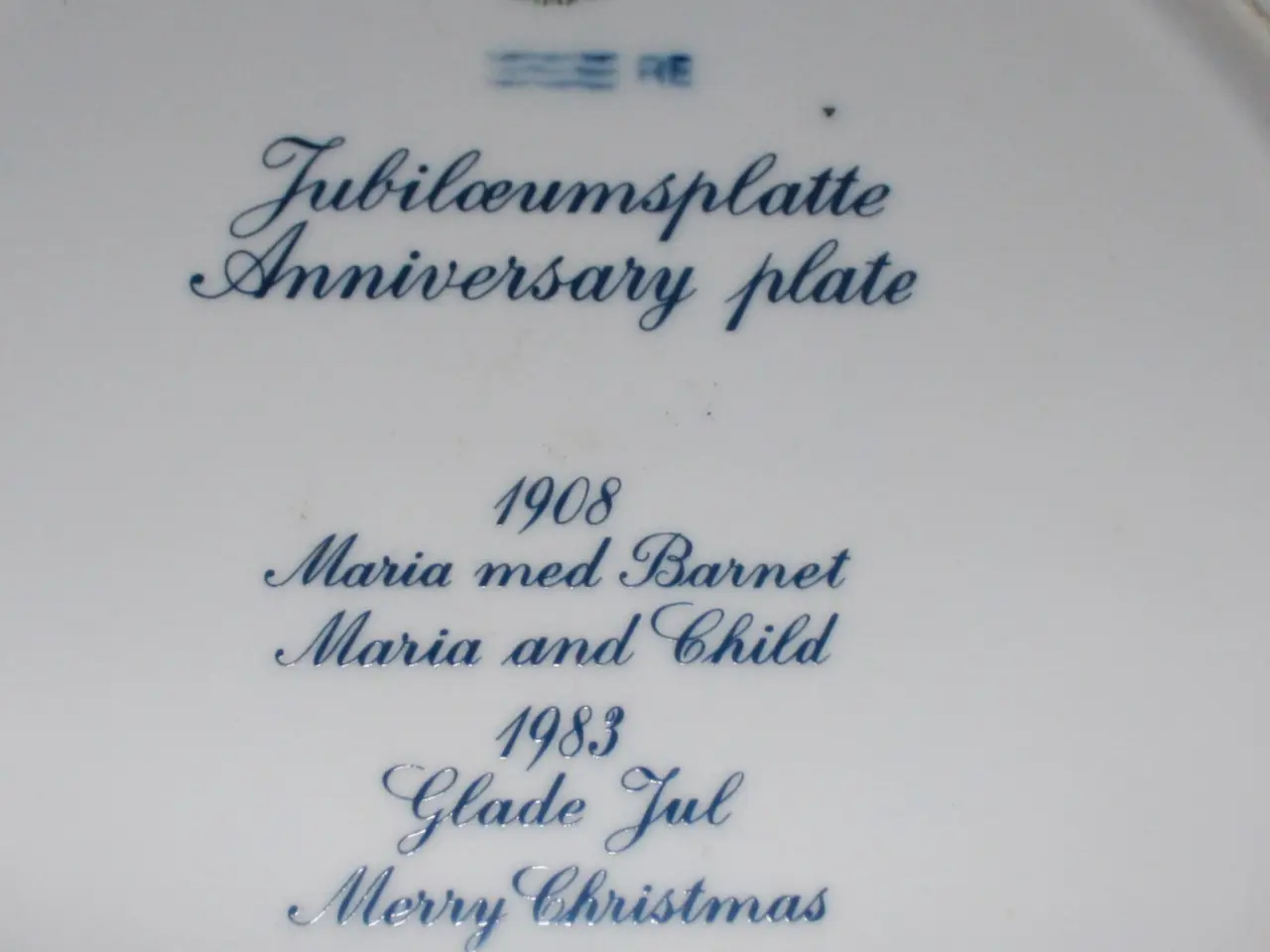 Billede 3 - 1908-1983 Jubilæumsplatte, Maria og barnet