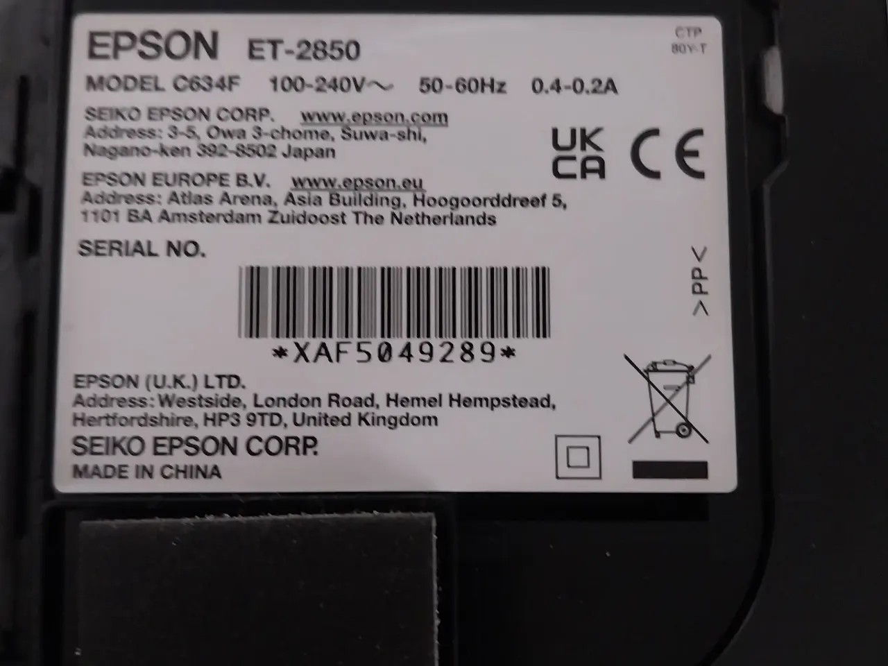 Billede 17 - Epson Eco Tank printer ET-2850