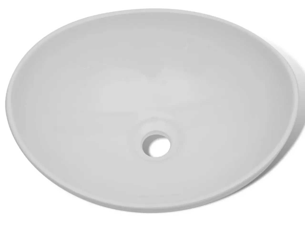 Billede 1 - Keramisk håndvask 40 x 33 cm oval hvid