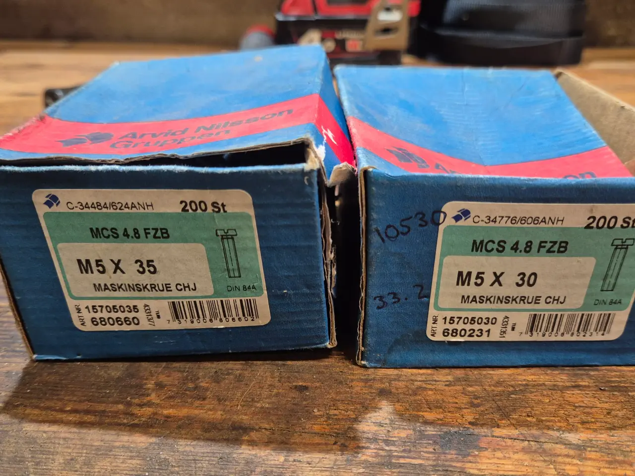 Billede 1 - M5x30 + M5x35 maskinskruer