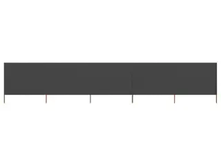 5-panels læsejl 600x120 cm stof antracitgrå