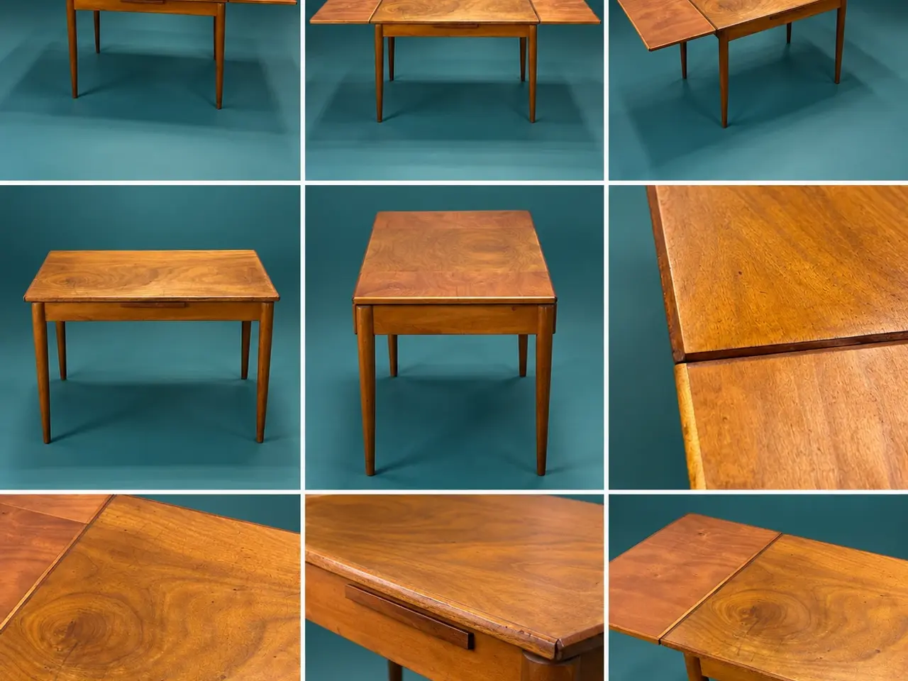 Billede 2 - Klassisk dansk udtræksbord i teak/palisander (1960
