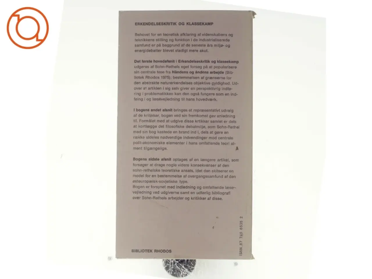Billede 3 - Erkendelseskritik og klassekamp af Alfred Sohn-Rethel (bog)