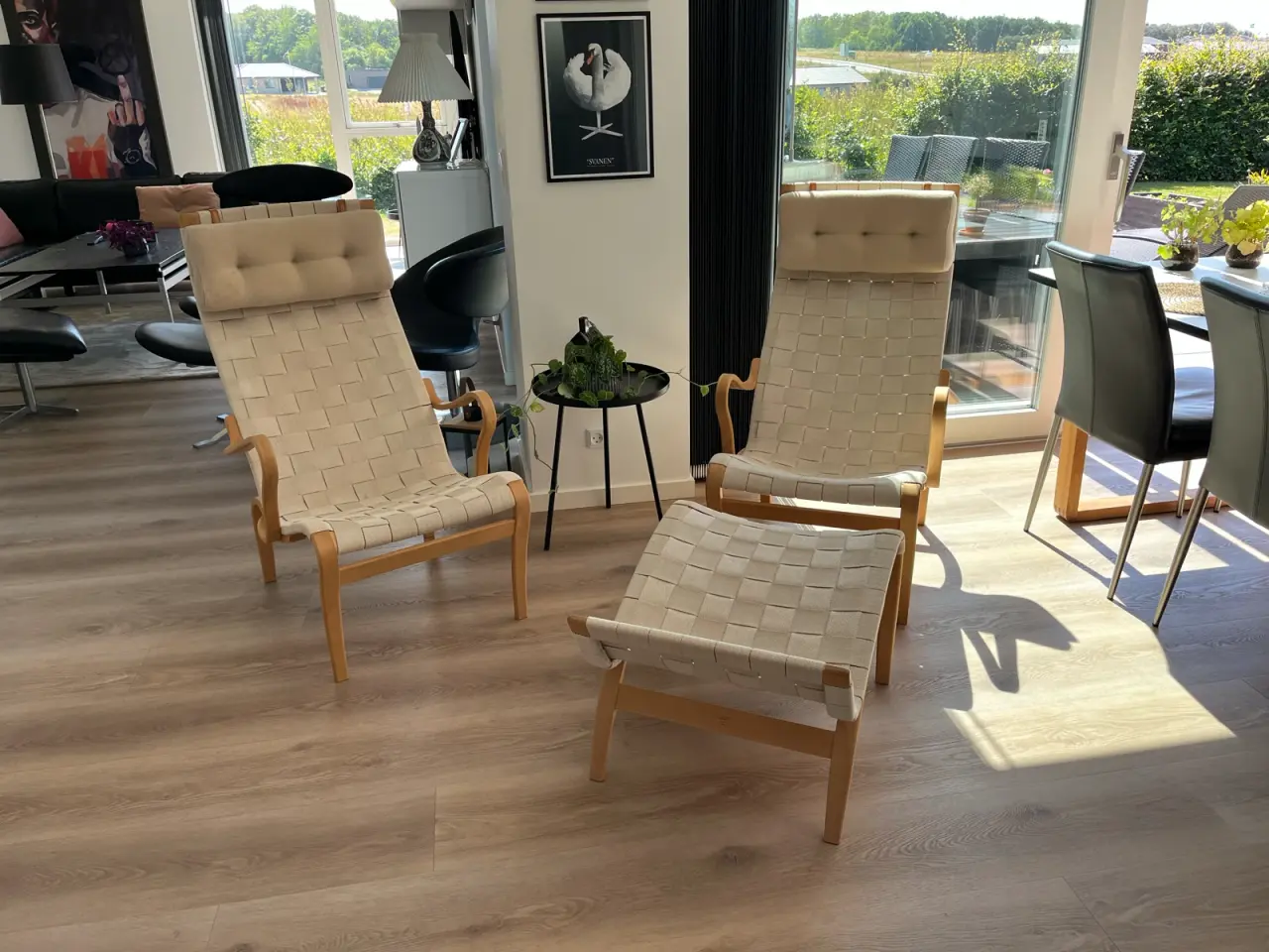 Billede 1 - 2 Bruno Mathsson Mi477 stole m/1skammel