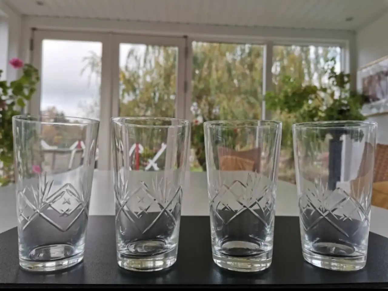 Billede 2 - 4 Vandglas "Ulla" fra Holmegård. Sælges samlet
