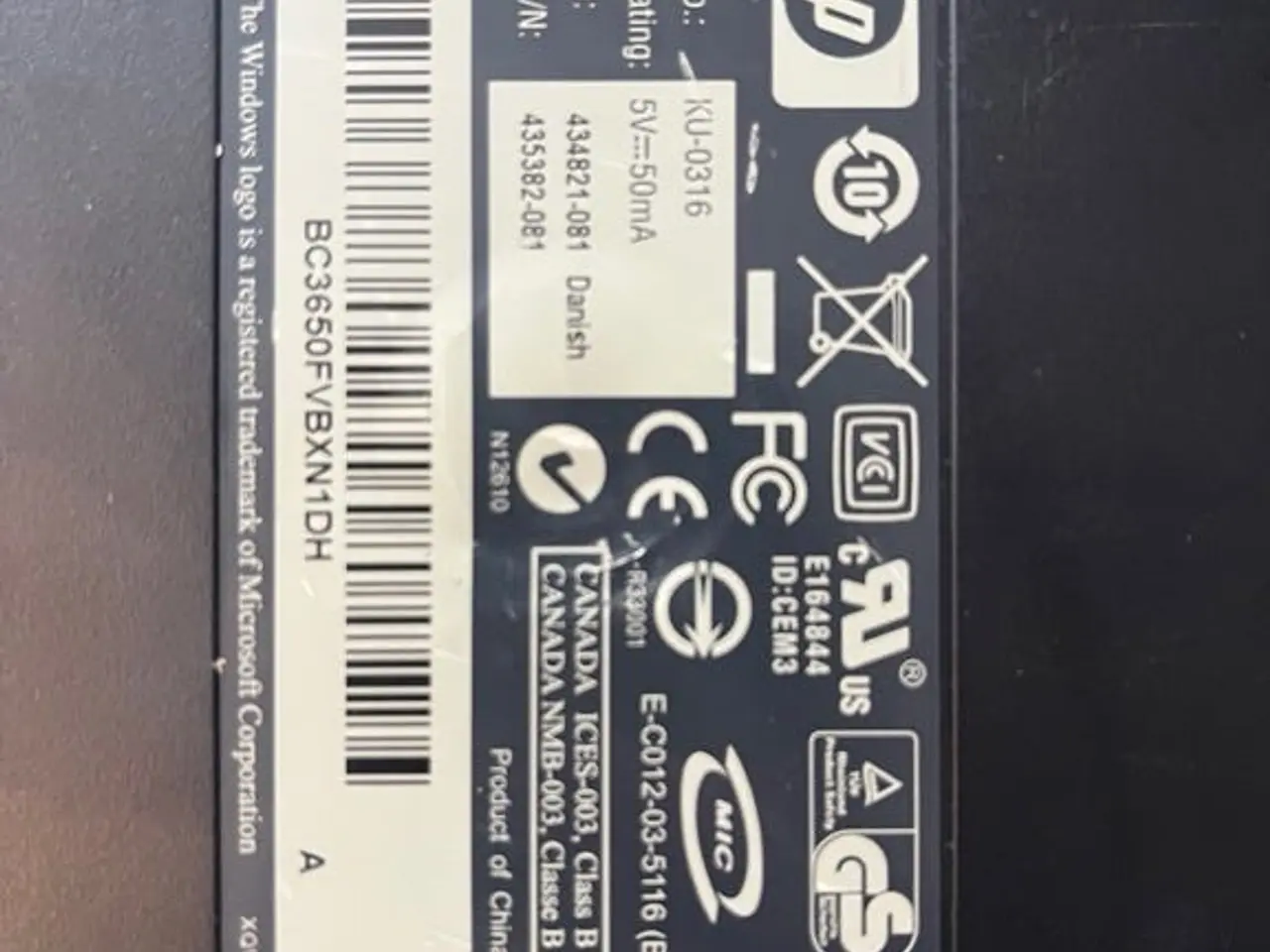 Billede 2 - Tastatur HP KU-0316 med USB