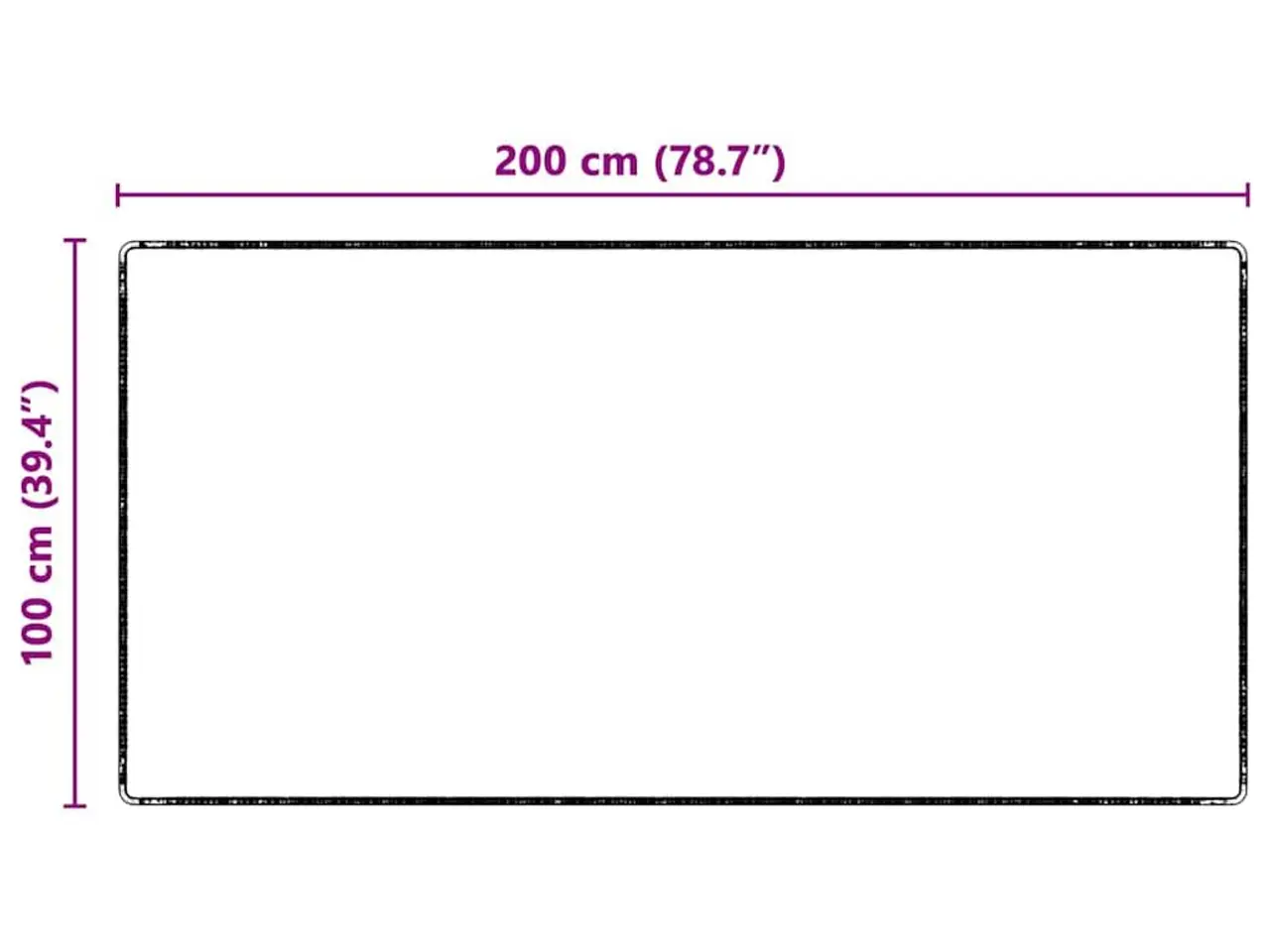 Billede 9 - Tæppeløber 100 × 200 cm - antracit, 100% polypropylen