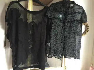 TILBUD: 4 smukke sorte tynde bluser, i alt 100 kr.