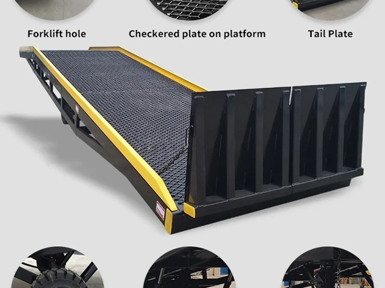 Billede 2 - NY Mobil læsserampe, truckrampe 8000 kg (På Lager)