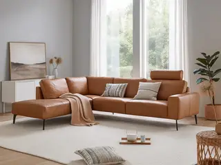 Hjort Knudsen Copenhagen læder Hjørnesofa Venstrevendt
