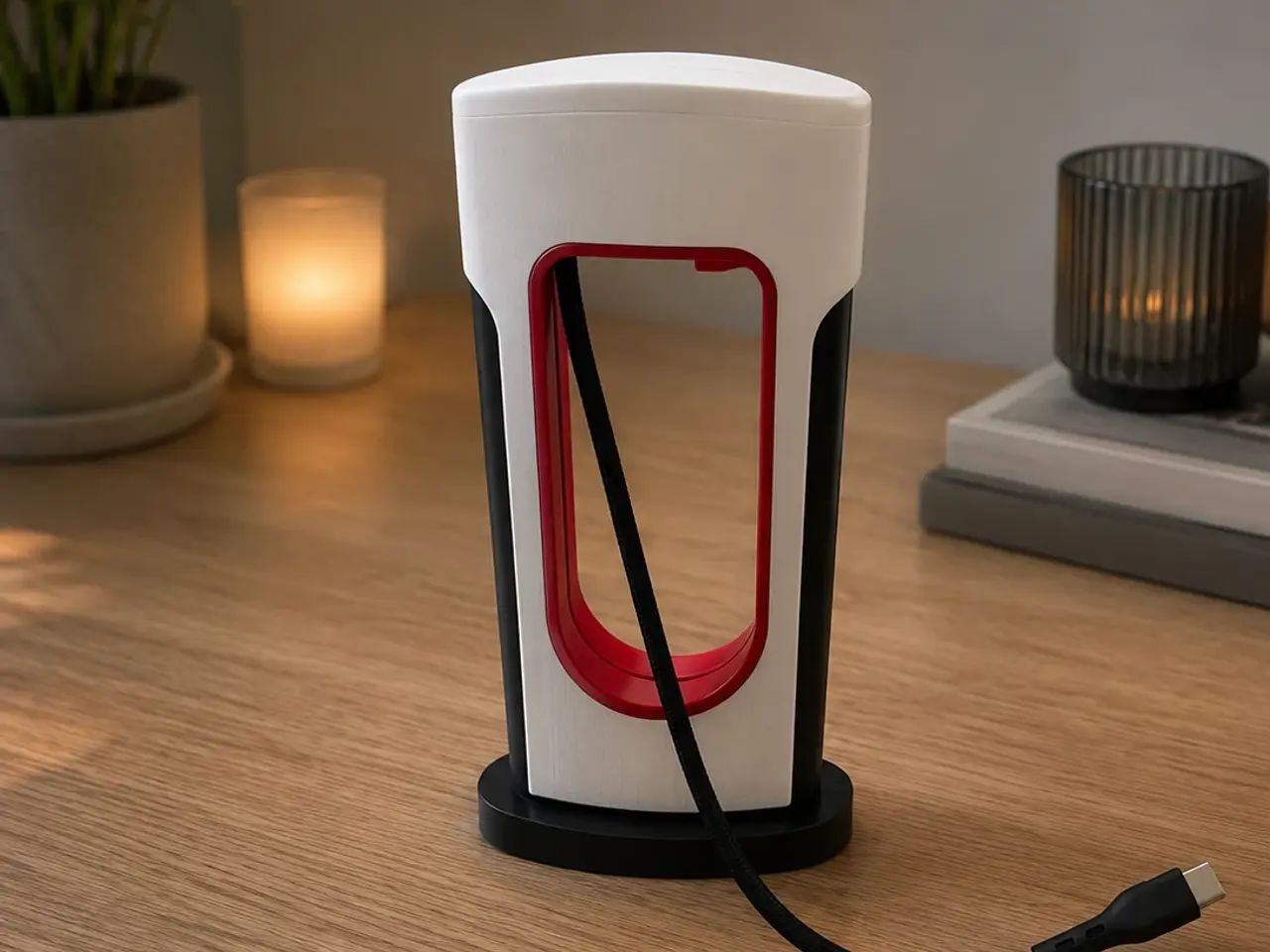 Billede 3 - 3D-printet kabelholder til oplader 🔌