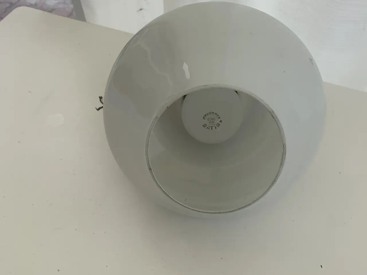 Billede 2 - Vintage Holmegaard opalglas lampe