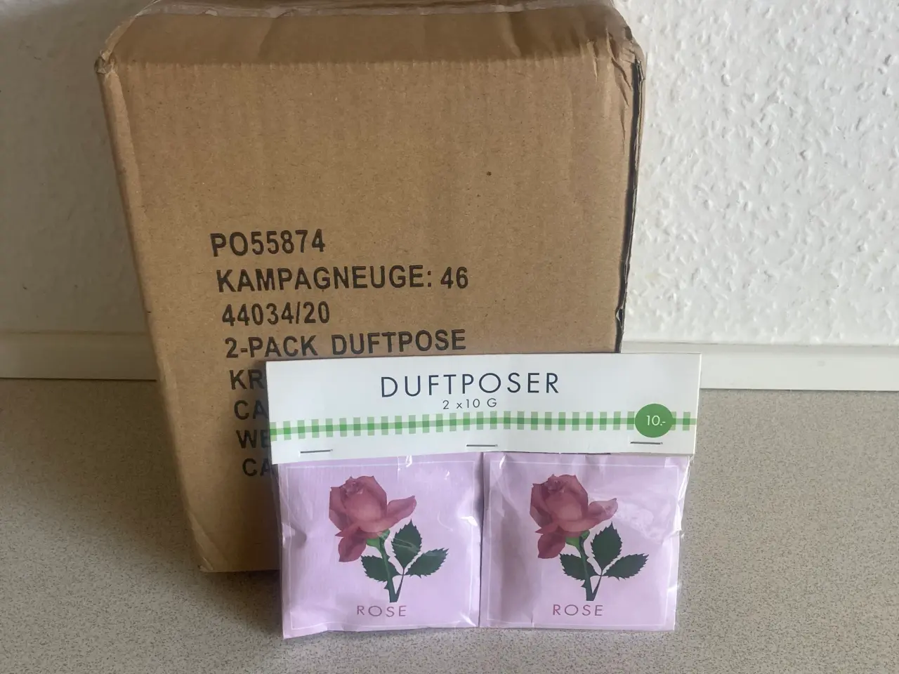 Billede 1 - 1 kasse m/20 pk dufteposer(Rose)