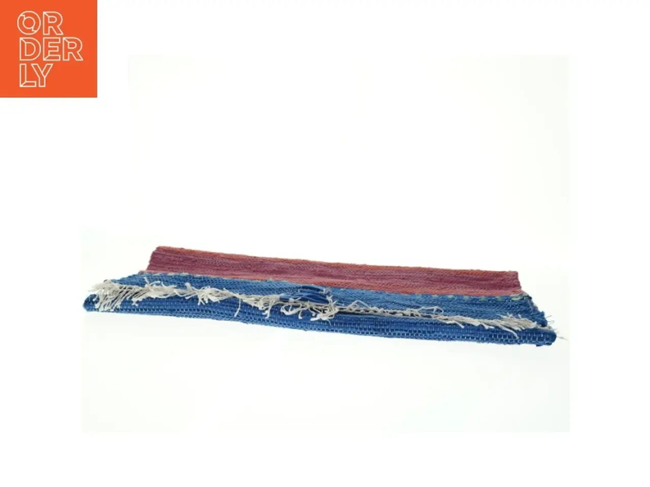 Billede 2 - Håndvævet kludetæppe (str. 64 x 110 cm)