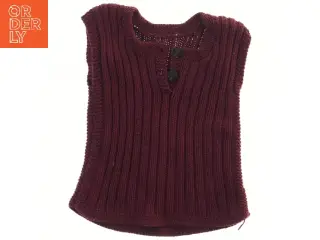 Strikket vest med knapper (str. 22x32 cm)