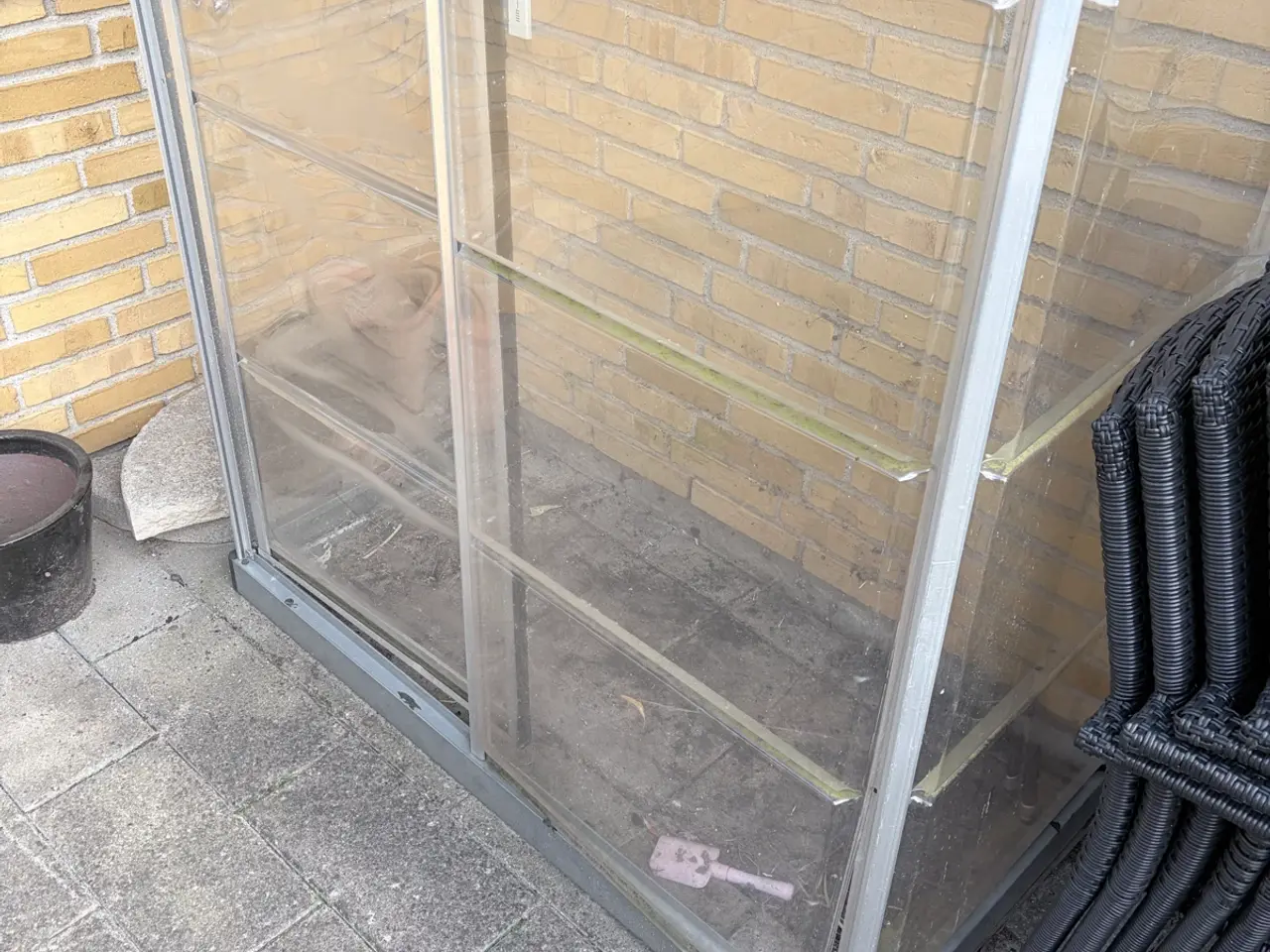 Billede 2 - Aluminium drivhus til væg med skydedøre