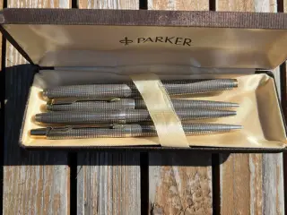 Eksklusivt Parker skrivesæt i sterling sølv – som